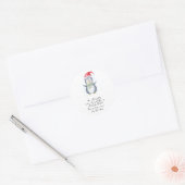 Pinguïn. Label voor gebedskaars (Envelop)