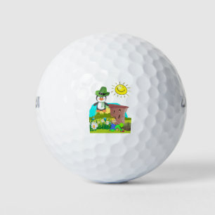 pinguïn leprechaun , de dag van de gelukkige st . golfballen