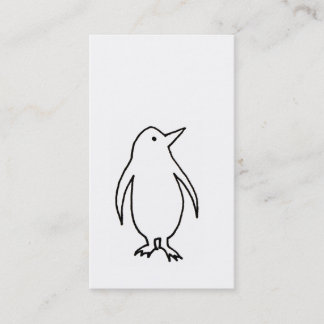 Pinguïn - leuke, eenvoudige, nieuwe tekenkunst visitekaartje