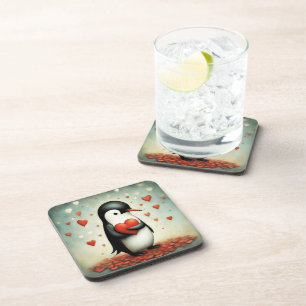 Pinguïn Liefde 1 Bier Onderzetter