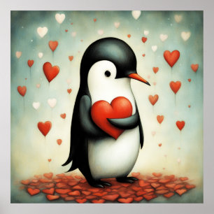 Pinguïn Liefde 1 Poster