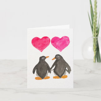 Pinguïn Liefde Valentijnsdag Kaart