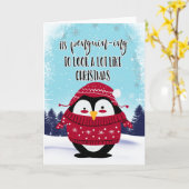 pinguïn lijkt op kerst kaart (Gele Bloem)