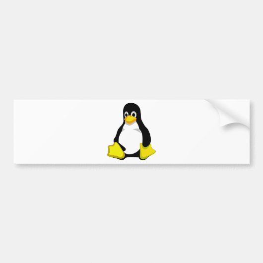 Pinguin Linux Tux Bumpersticker (Voorkant)
