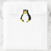 Pinguin Linux Tux Ronde Sticker (Tas)