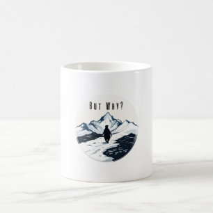 Pinguïn Maar Waarom? – Existentiële Meme Badge Koffiemok