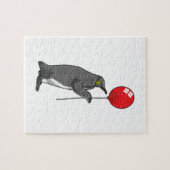 Pinguïn met ballon legpuzzel (Horizontaal)