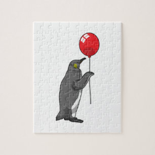 Pinguïn met ballon legpuzzel