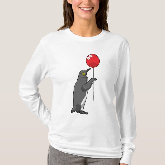 Pinguïn met ballon t-shirt (Voorkant)