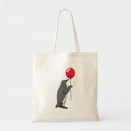 Pinguïn met ballon tote bag (Voorkant)