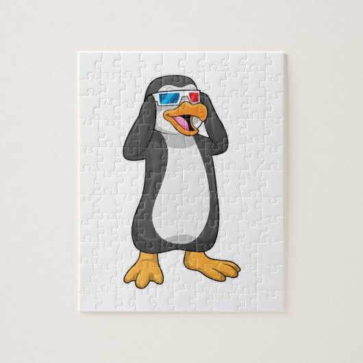 Pinguïn met bril legpuzzel (Verticaal)