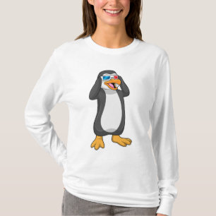 Pinguïn met bril t-shirt