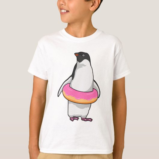 Pinguïn met Donut T-shirt (Voorkant)