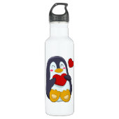 Pinguïn met hart waterfles  (Voorkant)