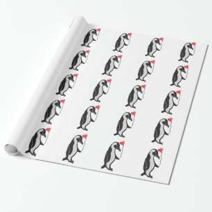 Pinguïn met Heart Ballon Pattern Wrapping Paper Cadeaupapier