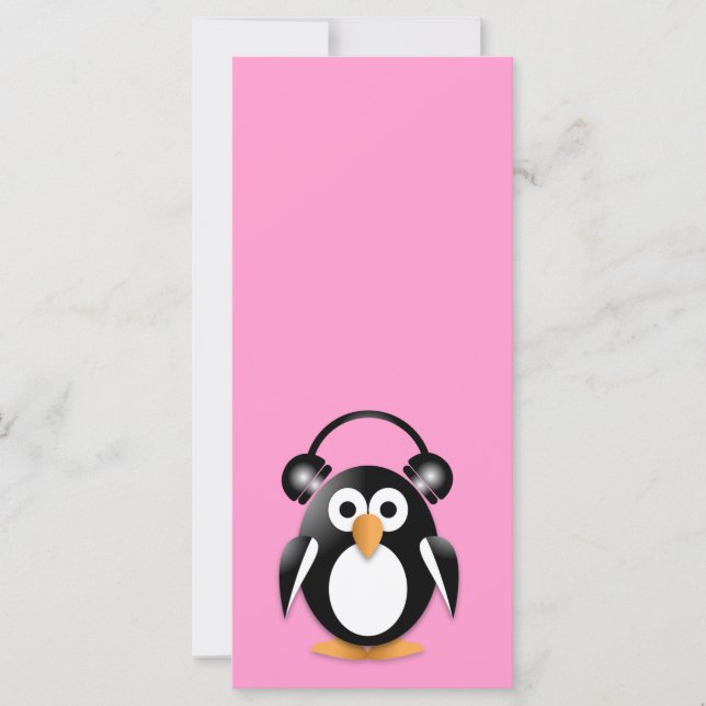 Pinguïn met hoofdtelefoon (Voorkant)