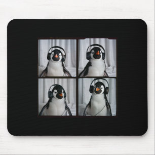 Pinguïn met hoofdtelefoon Autisme Sensorische dier Muismat