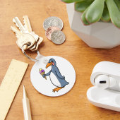 Pinguïn met Ice Cream-Sleutelhanger Sleutelhanger