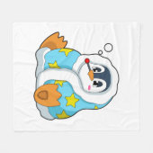 Pinguïn met klinische thermometer fleece deken (Voorkant (Horizontaal))