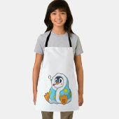 Pinguïn met klinische thermometer schort (Insitu)