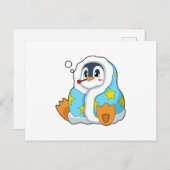 Pinguïn met Koortsthermometer Briefkaart (Voorkant / Achterkant)