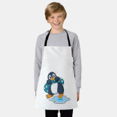 Pinguïn met Lifebuoy Schort (Gedragen)