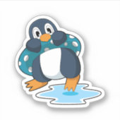 Pinguïn met Lifebuoy Sticker (Voorkant)
