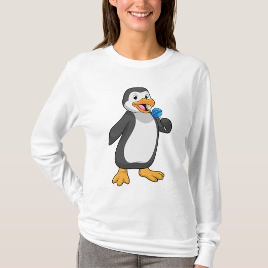 Pinguïn met Lollipop Sweets T-shirt (Voorkant)