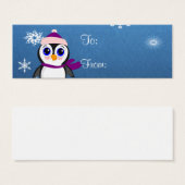 Pinguïn met Pet Mini Visitekaartjes (Voorkant /achterkant)