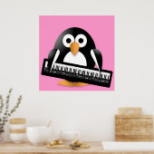 Pinguïn met piano poster (Keuken)