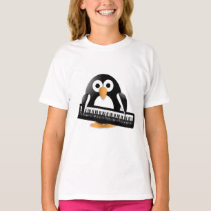 Pinguïn met piano t-shirt