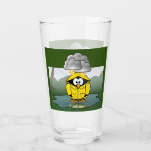 Pinguïn met rillingen op een regenachtige dag Onwe Glas