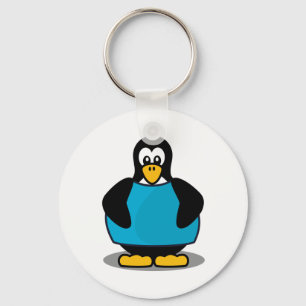 Pinguïn met shirt sleutelhanger