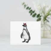 Pinguïn met sjaal briefkaart (Staand voorkant)