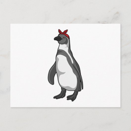 Pinguïn met sjaal briefkaart (Voorkant)