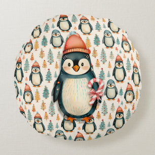  pinguïn met snoepjes kerst rond kussen