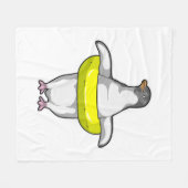 Pinguïn met Swim-ring Fleece Deken (Voorkant (Horizontaal))