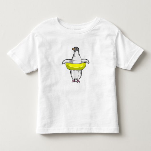 Pinguïn met Swim-ring Kinder Shirts (Voorkant)