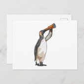 Pinguïn met telescoop briefkaart (Voorkant / Achterkant)