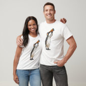 Pinguïn met telescoop t-shirt (Unisex)