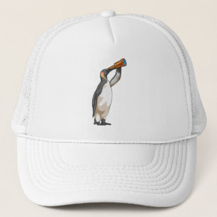 Pinguïn met telescoop trucker pet