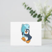 Pinguïn met Vis Briefkaart (Staand voorkant)