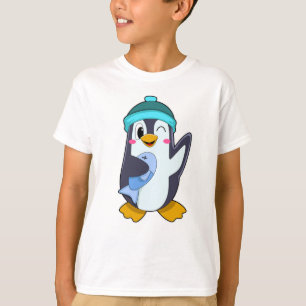 Pinguïn met vis en Pet T-shirt