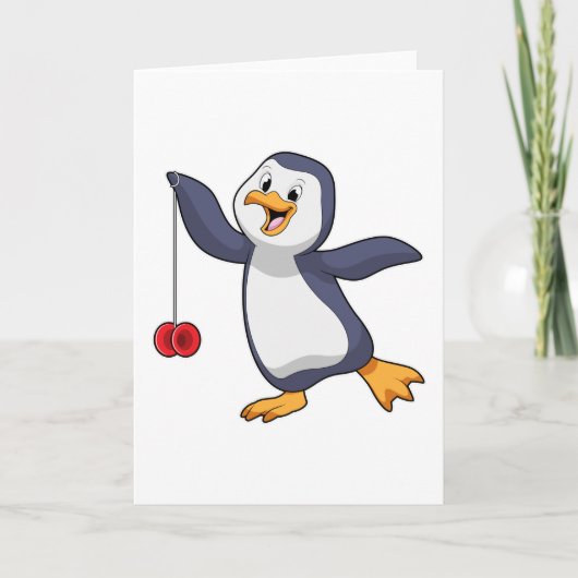 Pinguïn met Yo-Yo Kaart (Voorkant)