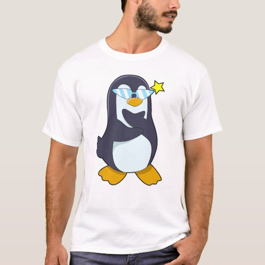 Pinguïn met zonnebril t-shirt (Voorkant)
