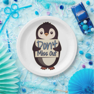 Pinguïn Mis Niks Sign Papieren Bordje