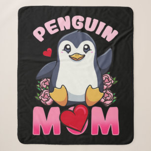 Pinguïn Moeder   Cadeau voor Eigenaar Pinguïn Moed Sherpa Deken