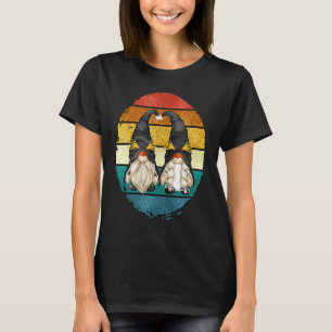 Pinguïn Moeder En Vader Dwerg Grafisch Vintage Zon T-shirt