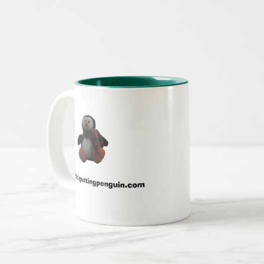 Pinguïn-Mok Tweekleurige Koffiemok (Voorkant links)