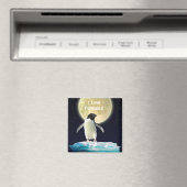 PINGUIN MOON Pingouin Magnet d'art (In Situ (Lave-vaisselle))